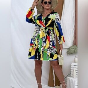 SHEIN Multi-Print Dress Size 14 (1XL)